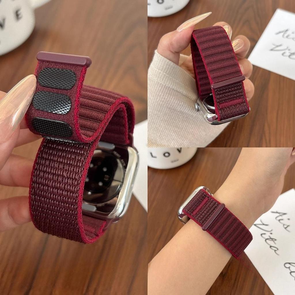 Dây đeo Nylom tương thích cho Apple Watch Series11 / 10 42mm 46mm Ultra3 / 2 / 1 49mm 40mm 44mm 38mm 41mm 42mm 45mm 9 8 7 6 5 4 SE