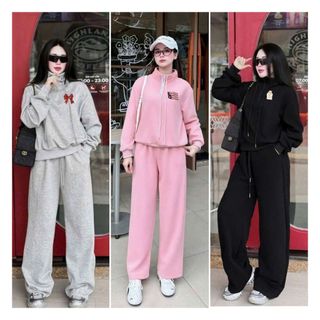Bộ đồ nữ 2DA dày cao cấp, khoá cổ nỉ LOẠI MỘTT - chữ alo mẫu mã siêu xinh, phong cách -thuba94