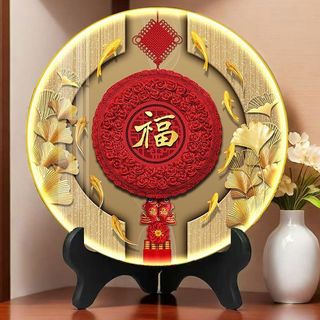 Tranh Trang Trí Trang Trí Phòng Khách Tủ Tivi Tủ Tết Nguyên Đán Nhân Vật Fu Ngôi Nhà Thịnh Vượng Quà Tặng Năm Mới Trang Trí Nhà Cửa 25.12.2