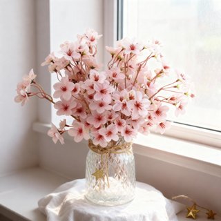 Hoa Anh Đào Giả Sakura Lụa Decor Trang Trí Nhà Cửa Đẹp Cành Cây Nhân Tạo Cao Cấp Phòng Khách Ngủ Tiệc Cưới Phụ Kiện Chụp Ảnh DIY 40cm Vintage Sang Trọng Bình Bó Lọ Sắp Xếp Mùa Xuân Hiện Đại Đám Bắc Âu Đạo Cụ