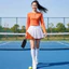 Bộ thể thao nữ, áo cộc tay mix váy xếp ly 3 lớp chơi pickleball, tennis, golf, cầu lông...