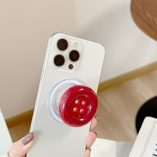 3d Nút Màu Tròn Từ Tính Giá Đỡ Điện Thoại Cho IPhone 17 16 15 14 13 12 Pro Max 14 Plus Có Thể Gập Lại Vòng Tay Co Giãn Để Bàn Đứng P4