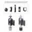 Bộ chuyển đổi đầu Mini MOON với 1 vít 4 inch cho chân máy ảnh Xoay 360 độ