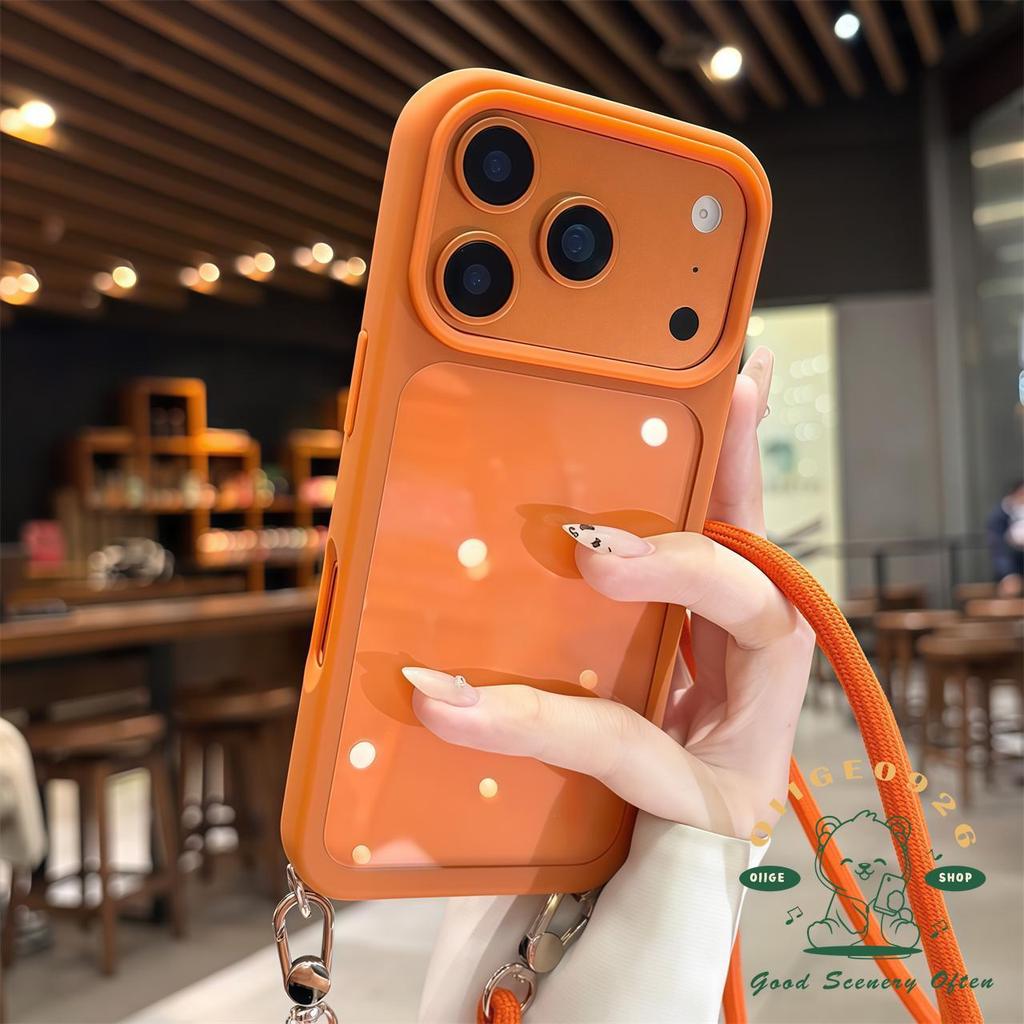 【 Ốp lưng iPhone17 】 dây buộc lưng nghiêng cảm giác da lỏng Vỏ điện thoại iphone17 Pro Max 16 15 14 13 cho vỏ iPhone Vỏ mềm silicon TPU chống sốc