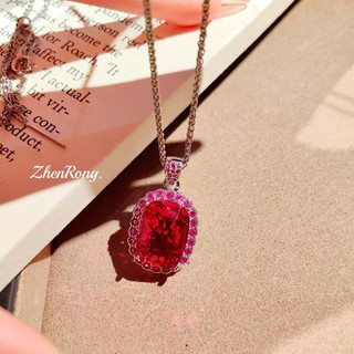Trang sức kim cương đỏ corundum phong cách mới từ châu Âu và Mỹ, đầy màu sắc, phù hợp với nữ
