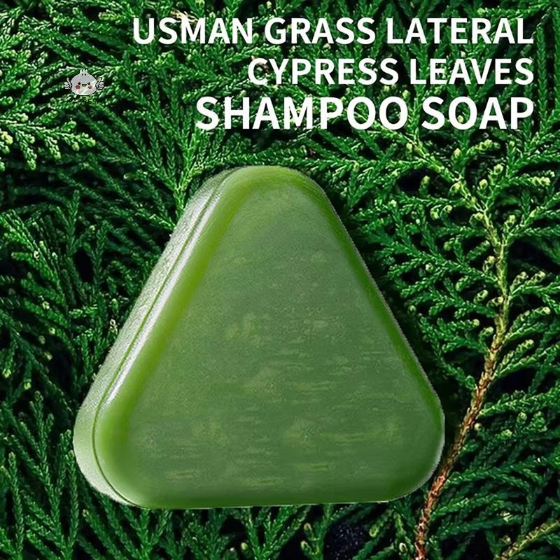 Xà phòng dầu gội thảo dược tự nhiên maybest Usman Grass & Platycladus Xà phòng thủ công Nuôi dưỡng tóc, kiểm soát dầu, sảng khoái, chăm sóc tóc mềm mại và êm dịu 120g {VN}
