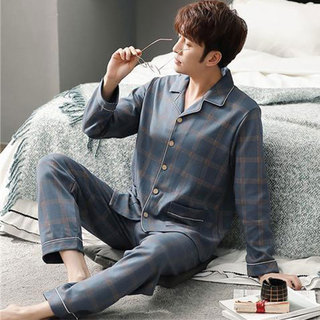 Bộ Đồ Ngủ Nam Xuân Thu Giả Cotton Cao Cấp - Linh hoạt Mặc Trong Nhà Hoặc Bên Ngoài