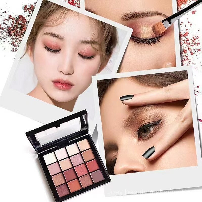 Bảng phấn mắt NYX 16 màu tông màu đất mờ ngọc trai lâu trôi không thấm nước TRDK
