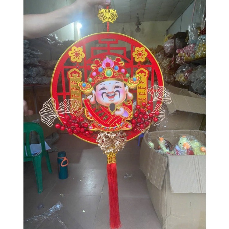 Dải Treo Thần Tài Lắc Đầu Gọi Tài Lộc Cầu May Mắn, Tài Lộc, Ông Thần Tài Lắc Đầu Trang Trí Tết Chữ Chữ Chúc Mừng Năm Mới