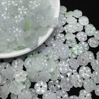 ((10 Chiếc) Jadeite từ núi Bashan, hạt hoa rời 10mm, vòng tay phụ kiện)