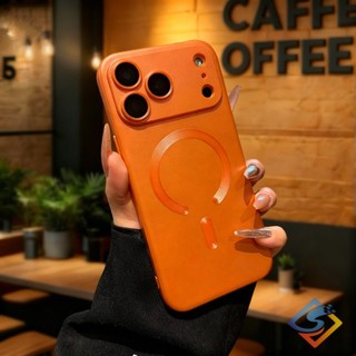 Ốp điện thoại silicon mờ màu cam vũ trụ mới cho IPhone 17 Pro Max 17Air 11 12 13 14 15 16 Pro Max Plus Vỏ từ tính mềm Vỏ chống sốc cao cấp