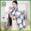 SWEET Chăn Lông Cừu Kẻ Sọc Mặc Có Nút Winte Ấm Ném Trên Sofa Giường Du Lịch Làm Dày Phòng Ngủ Văn Phòng Điều Hòa Không Khí Chăn n