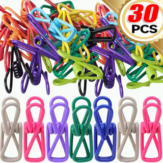 10 / 20 / 30 Cái Kẹp Thực Phẩm Nhiều Màu Sắc / Kẹp Túi Ăn Nhẹ Niêm Phong Mini / Kẹp Quần Áo Sấy Chống Gió