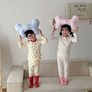 (3-12Yrs) 95% Cotton Lycra Bộ Đồ Ngủ Trẻ Em Bé Trai Bé Gái 200 Gram Bốn Mùa Lycra Quần Áo Nhà Xuân Hè Dài Tay