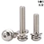 Chất liệu thép không gỉ 304 Ổ cắm lục giác đầu tròn 3 Ốc vít kết hợp Lớp 10.9 Đầu đĩa Vít Máy giặt phẳng Máy giặt đàn hồi có bu lông máy giặt M2.5M3M4