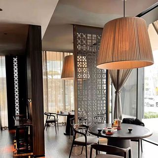 AIMI Đèn Thả Trần Đèn Mặt Dây Chuyền Cổ Điển Cho Nhà Hàng Nhà Bếp Đèn Trần Trang Trí Với Bóng Vải Lanh Thích Hợp Cho Chiếu Sáng Quán Cà Phê Văn Phòng