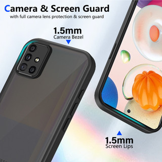 Dành Cho Samsung Galaxy M51 Ốp điện thoại Cứng Mờ Da-Cảm Giác Mềm Khung TPU Chống Sốc Mỏng Vỏ