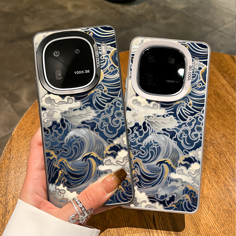Dành cho iQOO 15 Ultra 15R 13 12 Pro Z10 Z11 Turbo Pro Z9 Neo 11/Neo 10 / 9 The Great Wave off Kanagawa Micro Matte Vỏ điện thoại cứng cho iQOO Z9 Turbo Z8 Vỏ iQOO chống sốc