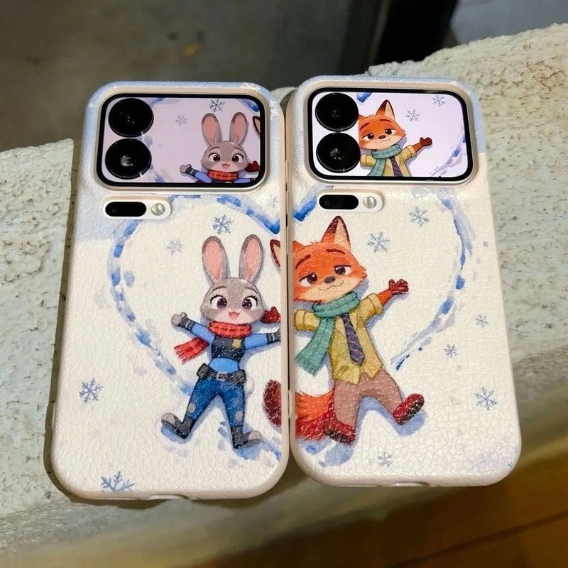 ✨Spot】[Ốp điện thoại Judy Nick Snow Love] ốp lưng iphone 17air/iphone 16promax/15pro/14plus, Cặp đôi