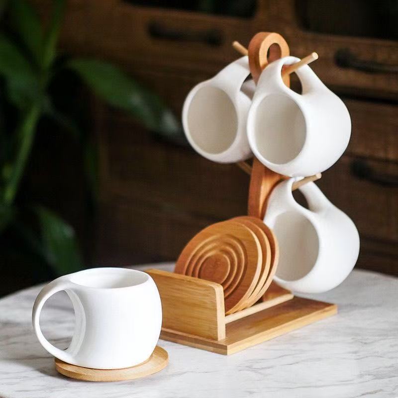 Cốc gốm cổ điển sức khỏe, cà phê, sữa, tiện dụng cho văn phòng