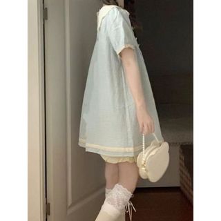 [Pre-Order]- Set Váy Babydoll Mùa Hè Cổ Búp Bê Dễ Thương Phong Cách Nhật Bản