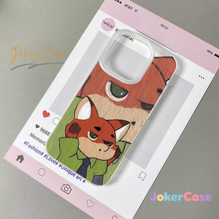 Ốp Cho IPhone 13 17 16 11 15 12 14 Pro Max 16 14 7 8 15 Plus XR X XS Max Air SE 2020 Cặp đôi cáo và thỏ nghiêm túc