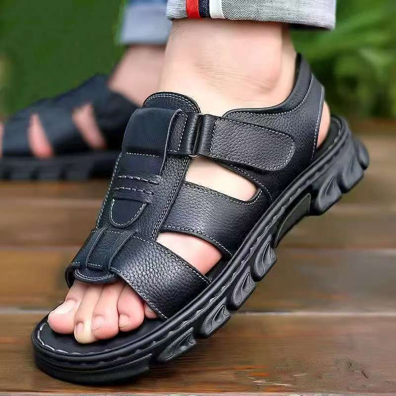 Giày Sandal Đi Biển Nam Mùa Hè Lái Xe Thoáng Khí Chống Trơn Trượt Đế Mềm Dép Thường Ngày 3GOB