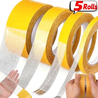 1 / 3 / 5Rolls Băng keo hai mặt siêu mỏng chắc chắn - Băng đế vải có độ nhớt cao không dấu vết