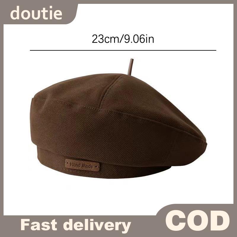 Doutie Cotton Nữ Mũ Nồi Mùa Đông Mũ Vintage Pháp Kẻ Sọc Top Họa Sĩ Mũ Thu Đông Phố Hình Bát Giác Mũ Nồi VN