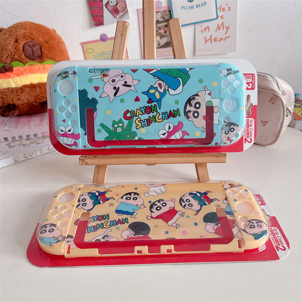 Vỏ cứng có thể gắn được Crayon Shin-Chan dễ thương cho Nintendo Switch 2, Ốp lưng silicon cho NS 2