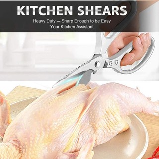 Kéo inox thế hệ thứ 4 - Kéo gia cầm nhà bếp hạng nặng - Kéo đa chức năng có tay cầm bằng nhôm