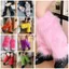 WEETW Gothic Boots Cover, Y2K Lông Thú Giả Lông Chân Ấm Áp, Thời Trang Ngọt Ngào Màu Trơn 40cm Đầu Gối Cao Bé Gái Tất Cosplay Sử Dụng