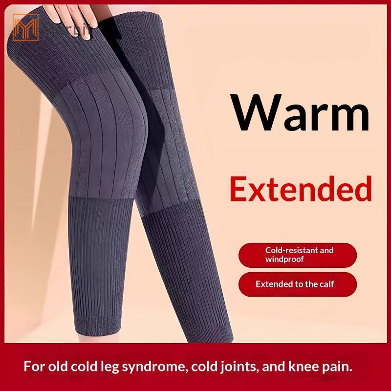 Khẩu trang bảo vệ đầu gối len cashmere dày, giữ ấm chân cho nam và nữ