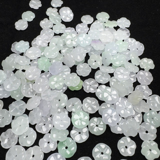 ((10 Chiếc) Jadeite từ núi Bashan, hạt hoa rời 10mm, vòng tay phụ kiện)