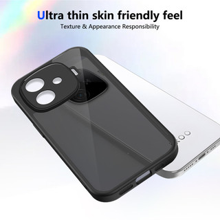 Dành Cho IQOO Z9 5G Ốp điện thoại Cứng Mờ Da-Cảm Giác Mềm Khung TPU Chống Sốc Mỏng Vỏ