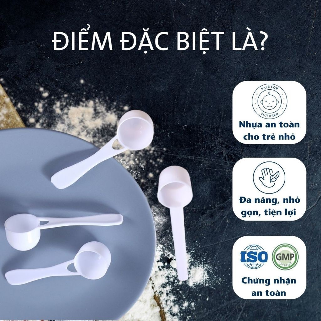 Muỗng đong sữa định lượng gram thìa nấu ăn nhà bếp định lượng gia vị pha chế làm bánh 1g 3g 5g 10g - FE120