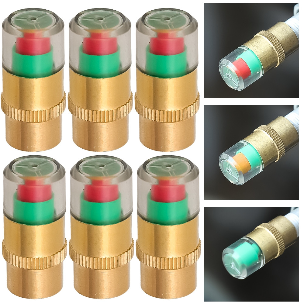 2 / 4 Chiếc Xe Máy Ô Tô Giám Sát Áp Suất Lốp Đồng Hồ Đo Nắp / Tự Động Cảm Biến Lốp Chỉ Báo Công Cụ Chẩn Đoán