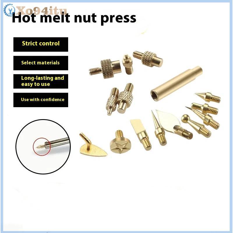 XOITU 7 / 9 / 10 Cái Đầu Sắt Đai Ốc M2 M3 M4 M5 M6 M8 Đồng Ren Nhúng Bộ Dụng Cụ Cho Nhựa Máy In 3D Hàn Sắt VN