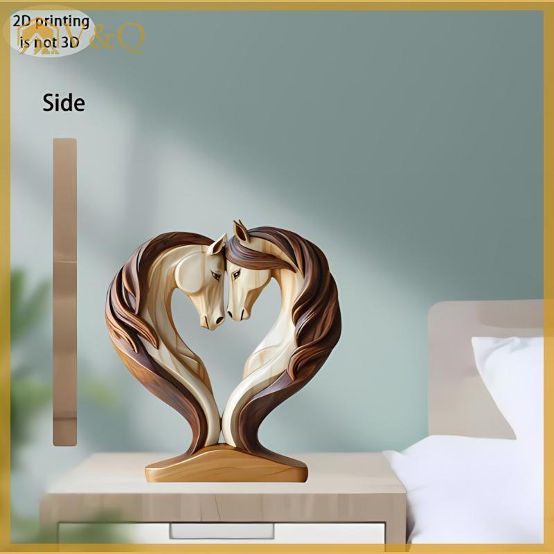 Littleloves1 Điêu Khắc Ngựa 2D Tượng Ngựa Bằng Gỗ Ngáy Tư Thế Động Vật Trang Trí Để Bàn Màn Hình Cho Nơi Làm Việc Nhà Mầm Non Kệ VN