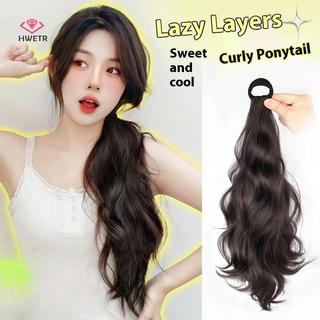 HWETR - Giả tóc đuôi ngựa tự nhiên cho nữ, thoáng mát và co giãn với dây buộc thấp, phù hợp hàng ngày