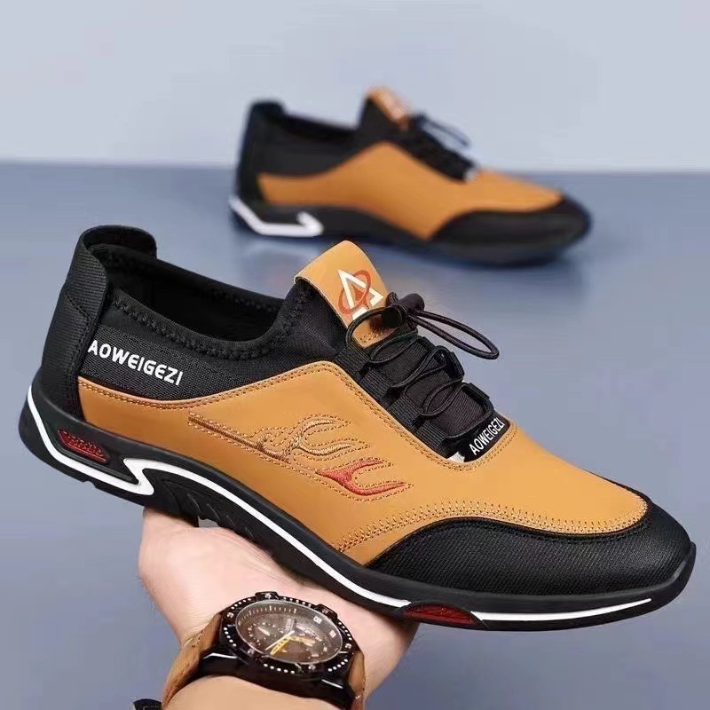 Giày Nam Đế Mềm Mùa Xuân Hợp Thời Trang Giày Da Anh Giày Slip-On Giày Da Nam G6ZT