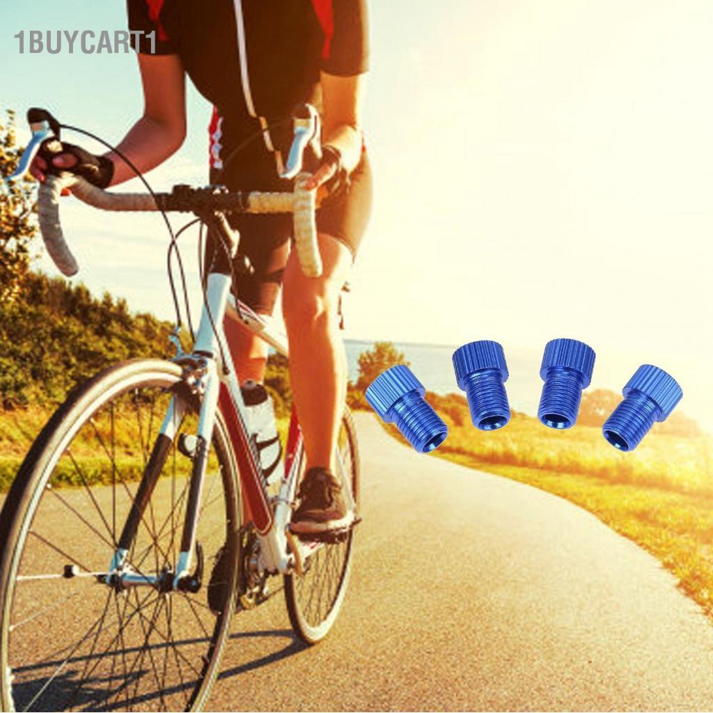 1buycart1 Bộ điều hợp van xe đạp Đầu phun hợp kim nhẹ và nhôm chuyển đổi sang Schrader Turn UK US Lắp đặt dễ dàng cho xe đạp đường bộ