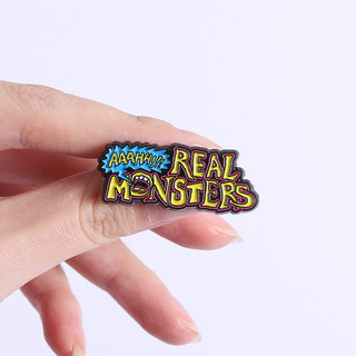 Bộ phụ kiện kim loại khắc chữ AAAHH!!! REAL MONSTERS - Heavyweight Pins cho balo và quần áo