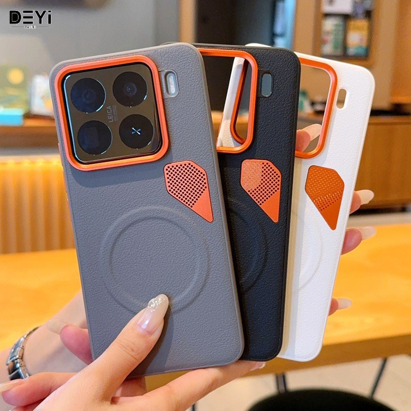 Thích hợp cho Xiaomi 15spro Vỏ Điện Thoại Vàng Giáp Tản Nhiệt Xiaomi 14 / 15 Vỏ Từ Tính 15pro Vỏ Bảo Vệ 14pro