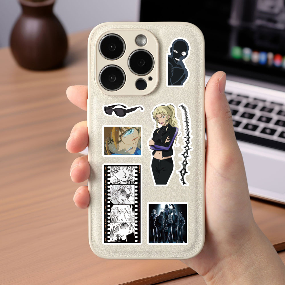 SQ3 8 Tờ / bộ Thám Tử Lừng Danh Conan Dán Anime Graffiti Sổ Tay Hành Lý Chống Thấm Nước Trang Trí QS3
