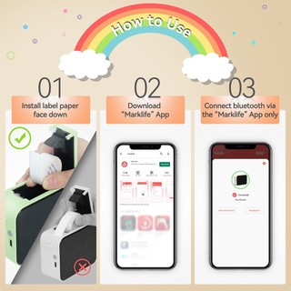 Marklife P15 Máy In Nhãn Nhiệt Không Dây Bluetooth Di Động, In Miếng Dán Nhiệt, Tương Thích Nhiều Thiết Bị
