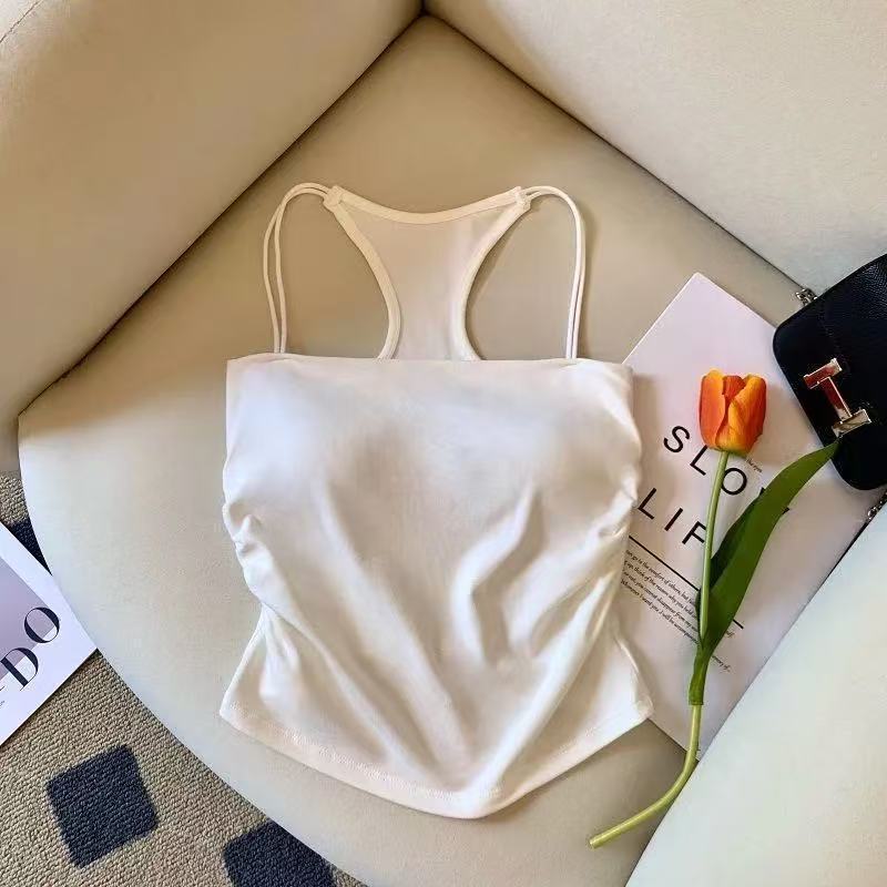Blouse Sleeveless Nữ màu xanh lá cây, crop top gợi cảm và tank top thể thao