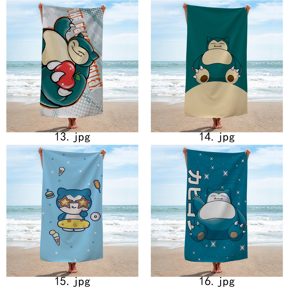 Khăn tắm Pokemon Snorlax, Khăn tắm bể bơi đi biển, Quà tặng kỷ niệm sinh nhật