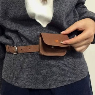 Túi thắt lưng Mini phong cách Hàn Quốc ấm cúng dành cho nữ Túi thắt lưng bằng da PU Ví nhỏ Gói Fanny có thắt lưng có thể tháo rời cho du lịch Ev