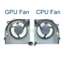 Quạt Làm Mát Laptop Cho Hasee G10 Z10-CU7PF G10-CU7PF CPU GPU Quạt Làm Mát FM2J FM2K DFS2001059P0T DFS2004059P0T DC 5V